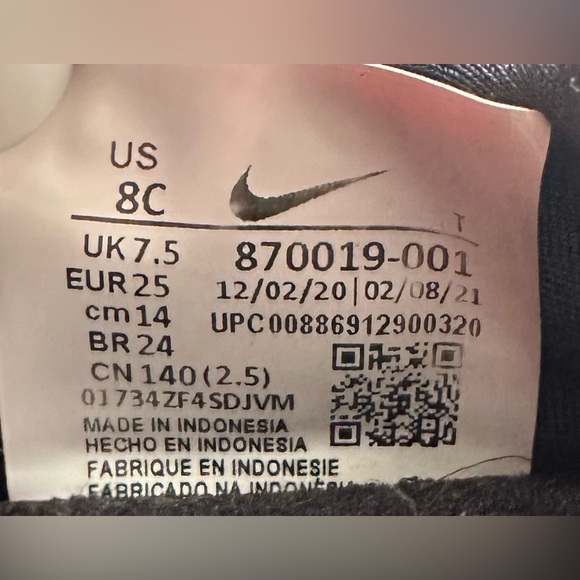 Nike Presto Extreme 'Triple Black' 870019-001 Running Shoes Size 8C - Picture 6 of 6